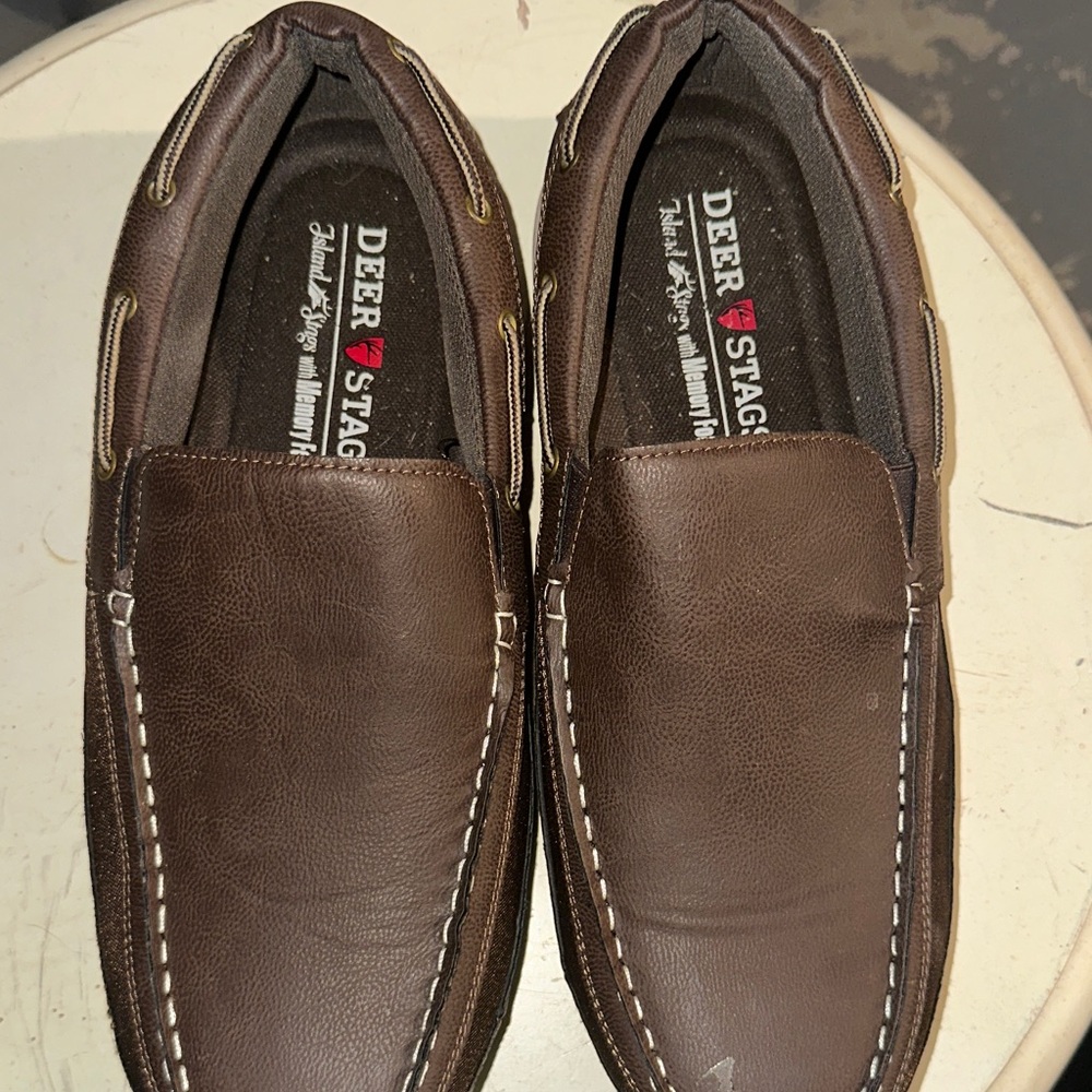 Deer Stags Men's Dark Brown Slip-On Loafers